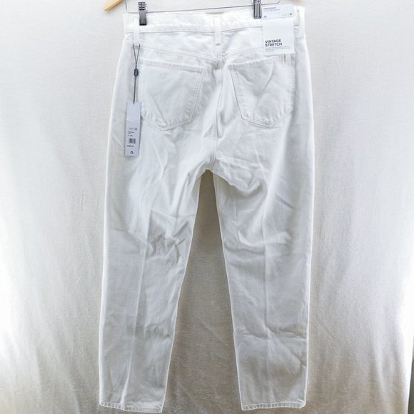 Joes Womens Scout Distressed Mid Rise Slim Boyfriend Cropped Jeans White - Picture 4 of 12